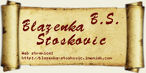 Blaženka Stošković vizit kartica